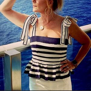 SOLD • Zimmermann Rhythmic Peplum Striped Bodice